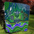 Canberra Raiders Rugby Quilt Australian Aboriginal Dot Painting Style
