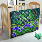 Canberra Raiders Rugby Quilt Australian Aboriginal Dot Painting Style