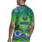 Canberra Raiders Rugby Rugby Jersey Australian Aboriginal Dot Painting Style