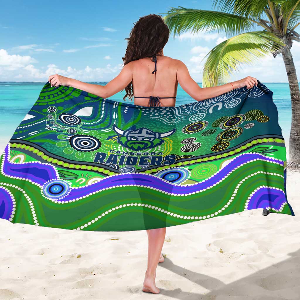 Canberra Raiders Rugby Sarong Australian Aboriginal Dot Painting Style