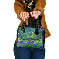 Canberra Raiders Rugby Shoulder Handbag Australian Aboriginal Dot Painting Style