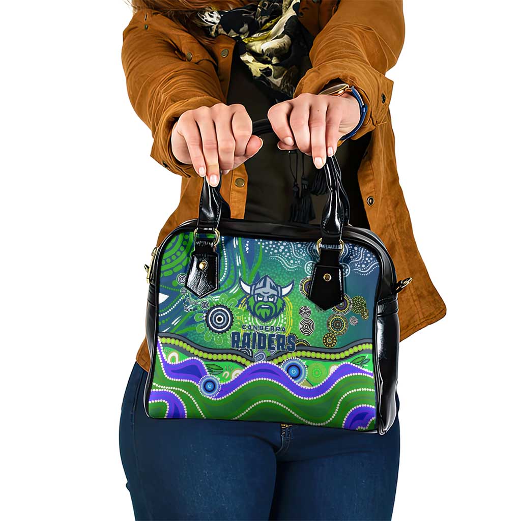 Canberra Raiders Rugby Shoulder Handbag Australian Aboriginal Dot Painting Style