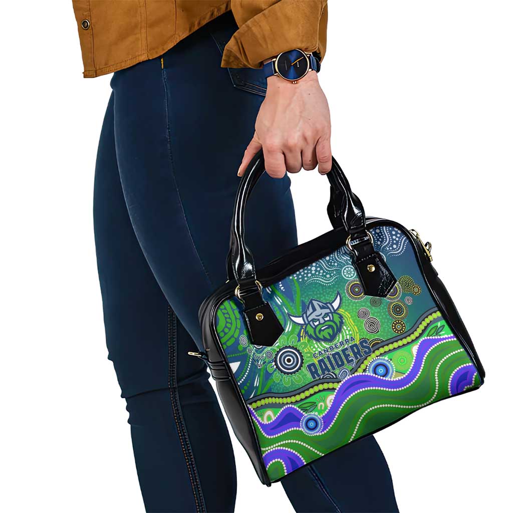 Canberra Raiders Rugby Shoulder Handbag Australian Aboriginal Dot Painting Style