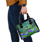 Canberra Raiders Rugby Shoulder Handbag Australian Aboriginal Dot Painting Style