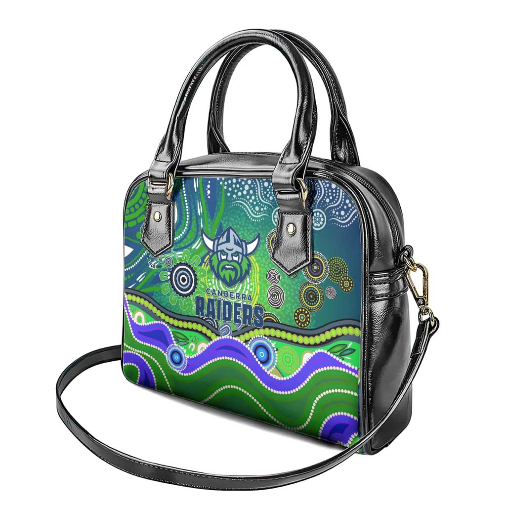 Canberra Raiders Rugby Shoulder Handbag Australian Aboriginal Dot Painting Style