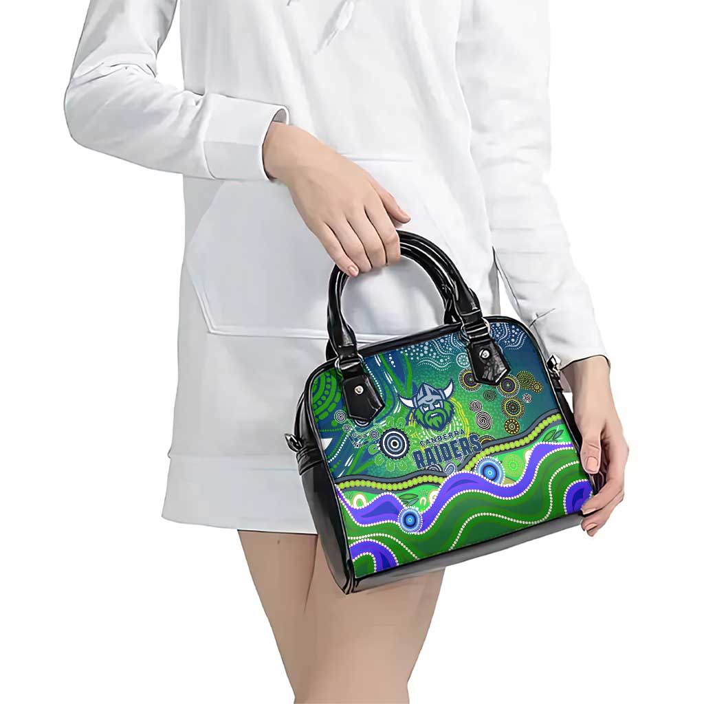 Canberra Raiders Rugby Shoulder Handbag Australian Aboriginal Dot Painting Style
