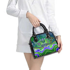Canberra Raiders Rugby Shoulder Handbag Australian Aboriginal Dot Painting Style