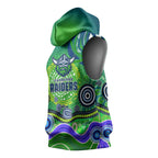 Canberra Raiders Rugby Sleeveless Hoodie Australian Aboriginal Dot Painting Style