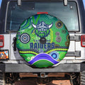Canberra Raiders Rugby Spare Tire Cover Australian Aboriginal Dot Painting Style
