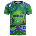 Canberra Raiders Rugby T Shirt Australian Aboriginal Dot Painting Style