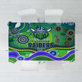 Canberra Raiders Rugby Tablecloth Australian Aboriginal Dot Painting Style