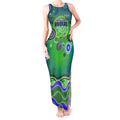 Canberra Raiders Rugby Tank Maxi Dress Australian Aboriginal Dot Painting Style