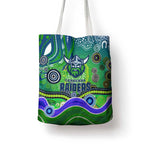 Canberra Raiders Rugby Tote Bag Australian Aboriginal Dot Painting Style