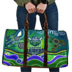 Canberra Raiders Rugby Travel Bag Australian Aboriginal Dot Painting Style