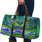 Canberra Raiders Rugby Travel Bag Australian Aboriginal Dot Painting Style