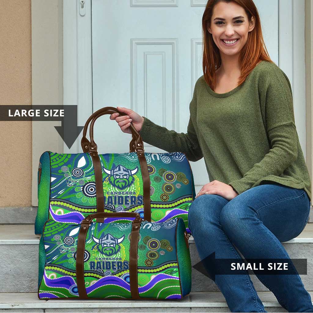 Canberra Raiders Rugby Travel Bag Australian Aboriginal Dot Painting Style