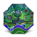 Canberra Raiders Rugby Umbrella Australian Aboriginal Dot Painting Style