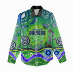 Canberra Raiders Rugby Women Casual Shirt Australian Aboriginal Dot Painting Style