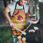 Brisbane Broncos Rugby Apron Australian Aboriginal Dot Painting Style