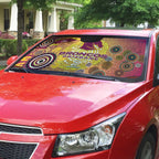 Brisbane Broncos Rugby Auto Sun Shade Australian Aboriginal Dot Painting Style