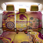 Brisbane Broncos Rugby Back Car Seat Cover Australian Aboriginal Dot Painting Style