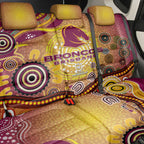 Brisbane Broncos Rugby Back Car Seat Cover Australian Aboriginal Dot Painting Style