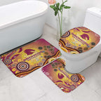 Brisbane Broncos Rugby Bathroom Set Australian Aboriginal Dot Painting Style