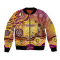 Brisbane Broncos Rugby Bomber Jacket Australian Aboriginal Dot Painting Style
