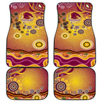 Brisbane Broncos Rugby Car Mats Australian Aboriginal Dot Painting Style