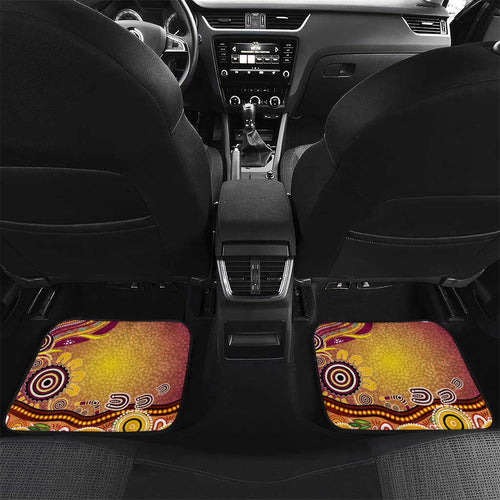 Brisbane Broncos Rugby Car Mats Australian Aboriginal Dot Painting Style