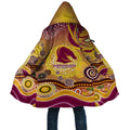 Brisbane Broncos Rugby Cloak Australian Aboriginal Dot Painting Style