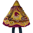 Brisbane Broncos Rugby Cloak Australian Aboriginal Dot Painting Style