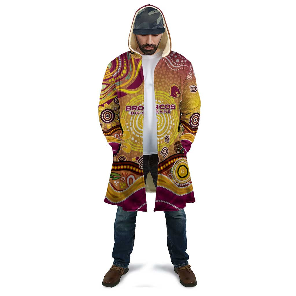 Brisbane Broncos Rugby Cloak Australian Aboriginal Dot Painting Style