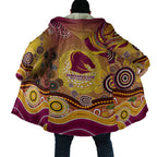 Brisbane Broncos Rugby Cloak Australian Aboriginal Dot Painting Style