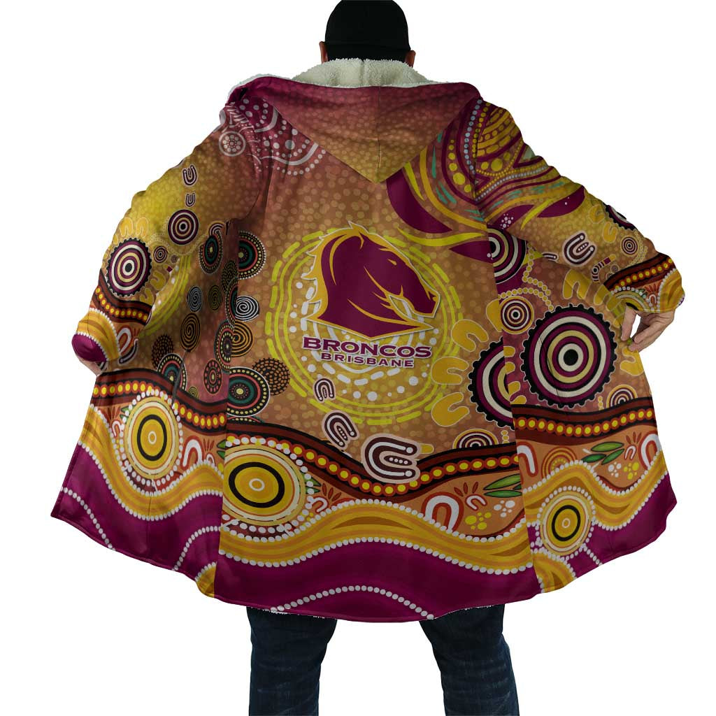 Brisbane Broncos Rugby Cloak Australian Aboriginal Dot Painting Style