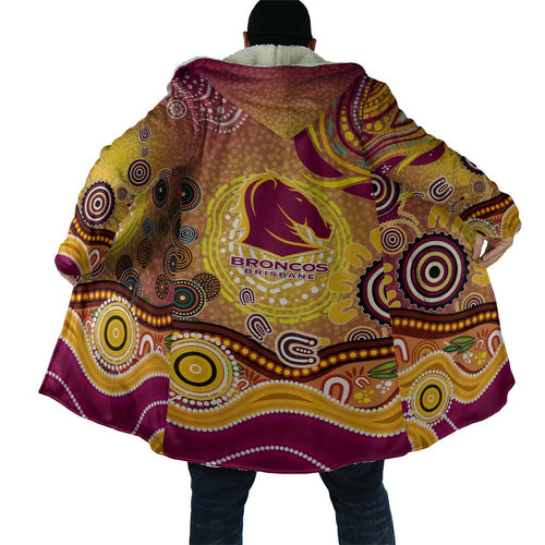 Brisbane Broncos Rugby Cloak Australian Aboriginal Dot Painting Style