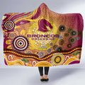 Brisbane Broncos Rugby Hooded Blanket Australian Aboriginal Dot Painting Style