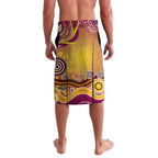 Brisbane Broncos Rugby Lavalava Australian Aboriginal Dot Painting Style