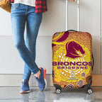 Brisbane Broncos Rugby Luggage Cover Australian Aboriginal Dot Painting Style
