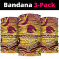 Brisbane Broncos Rugby Neck Gaiter Australian Aboriginal Dot Painting Style