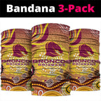 Brisbane Broncos Rugby Neck Gaiter Australian Aboriginal Dot Painting Style