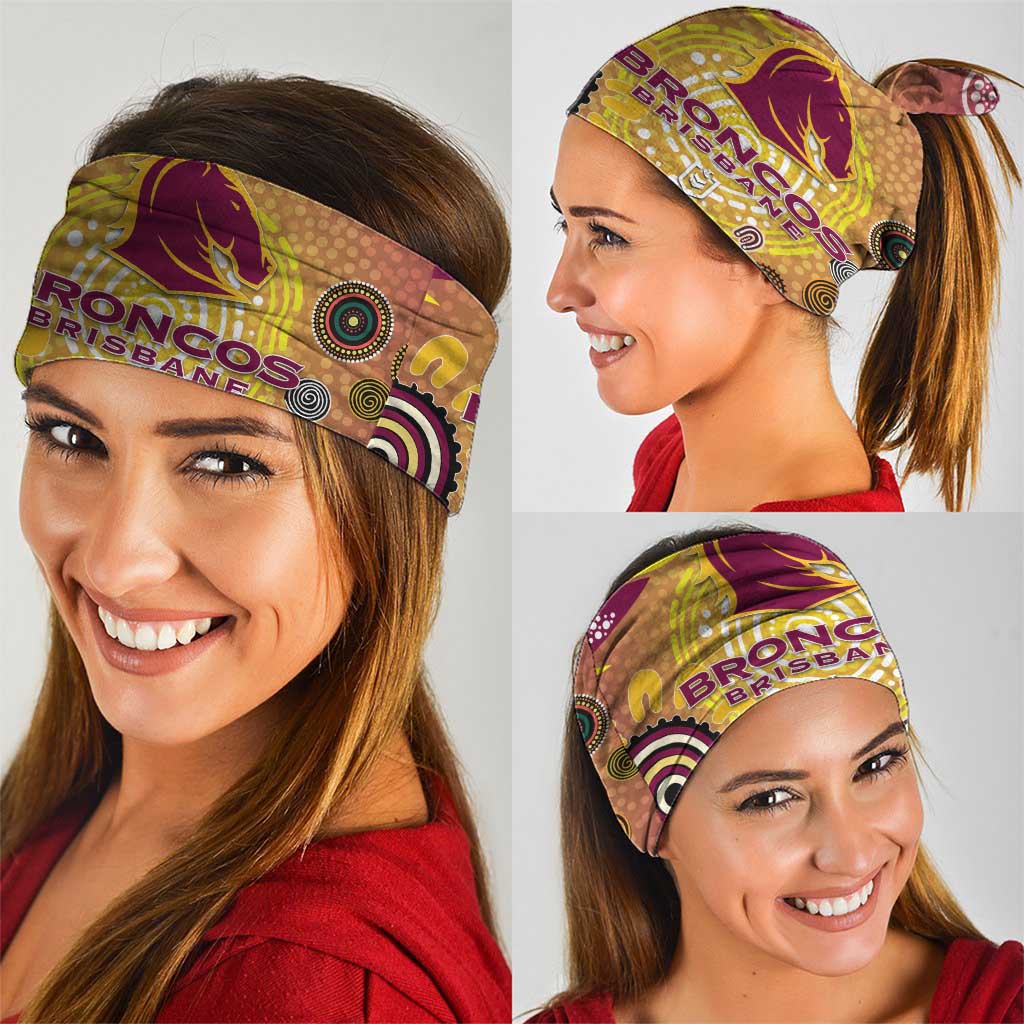 Brisbane Broncos Rugby Neck Gaiter Australian Aboriginal Dot Painting Style