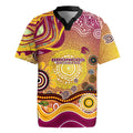 Brisbane Broncos Rugby Rugby Jersey Australian Aboriginal Dot Painting Style
