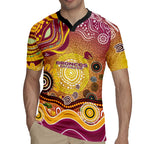 Brisbane Broncos Rugby Rugby Jersey Australian Aboriginal Dot Painting Style