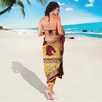 Brisbane Broncos Rugby Sarong Australian Aboriginal Dot Painting Style