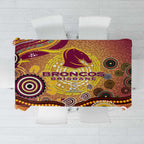 Brisbane Broncos Rugby Tablecloth Australian Aboriginal Dot Painting Style