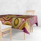 Brisbane Broncos Rugby Tablecloth Australian Aboriginal Dot Painting Style