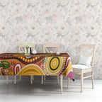 Brisbane Broncos Rugby Tablecloth Australian Aboriginal Dot Painting Style