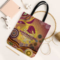 Brisbane Broncos Rugby Tote Bag Australian Aboriginal Dot Painting Style