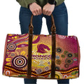 Brisbane Broncos Rugby Travel Bag Australian Aboriginal Dot Painting Style
